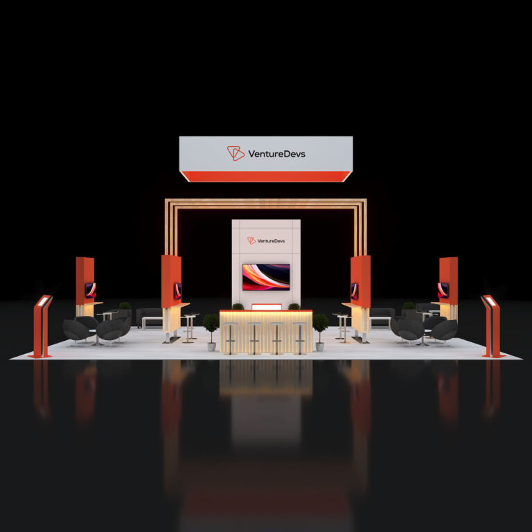 PE3040 116 — 30x40 trade show booth rental by Pure Exhibits
