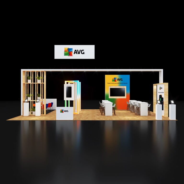 PE3040 118 — 30x40 trade show booth rental by Pure Exhibits