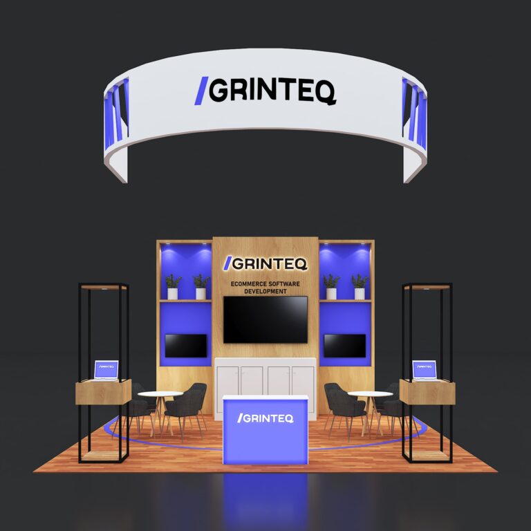 PE2020 173 — 20x20 trade show booth rental by Pure Exhibits