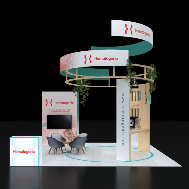 PE2020 180 — 20x20 trade show booth rental by Pure Exhibits