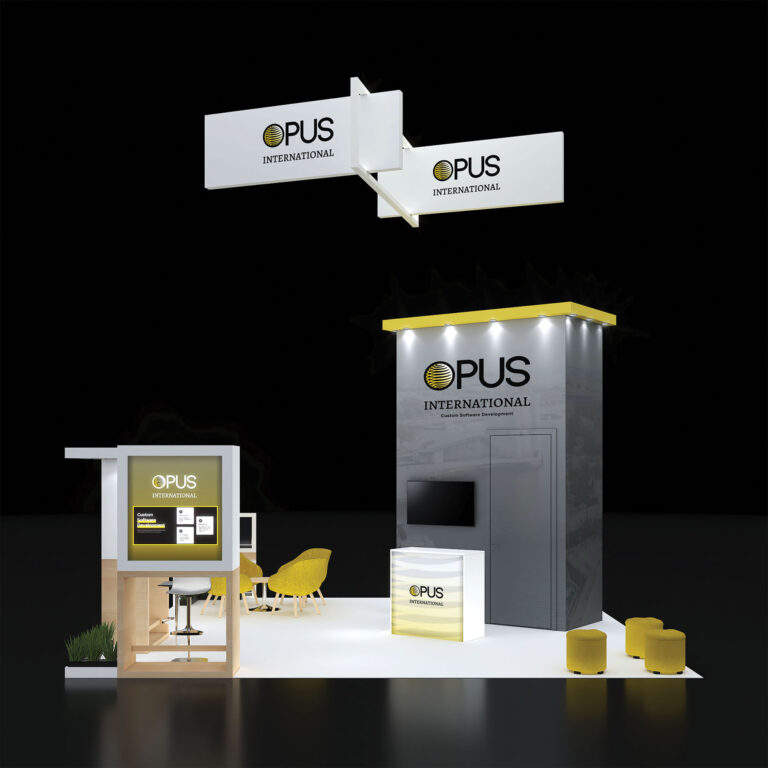 PE2020 181 — 20x20 trade show booth rental by Pure Exhibits