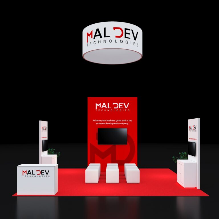 PE2020 185 — 20x20 trade show booth rental by Pure Exhibits