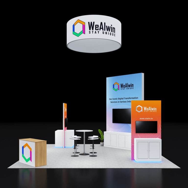 PE2020 186 — 20x20 trade show booth rental by Pure Exhibits