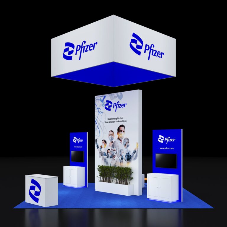PE2020 188 — 20x20 trade show booth rental by Pure Exhibits