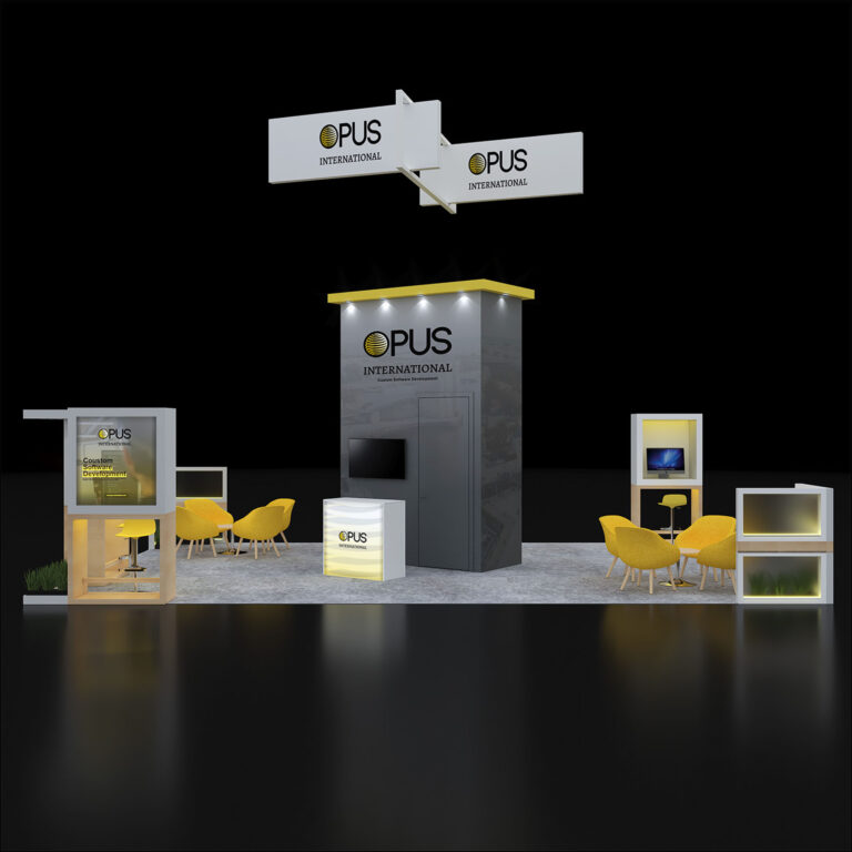 PE2030 158 — 20x30 trade show booth rental by Pure Exhibits