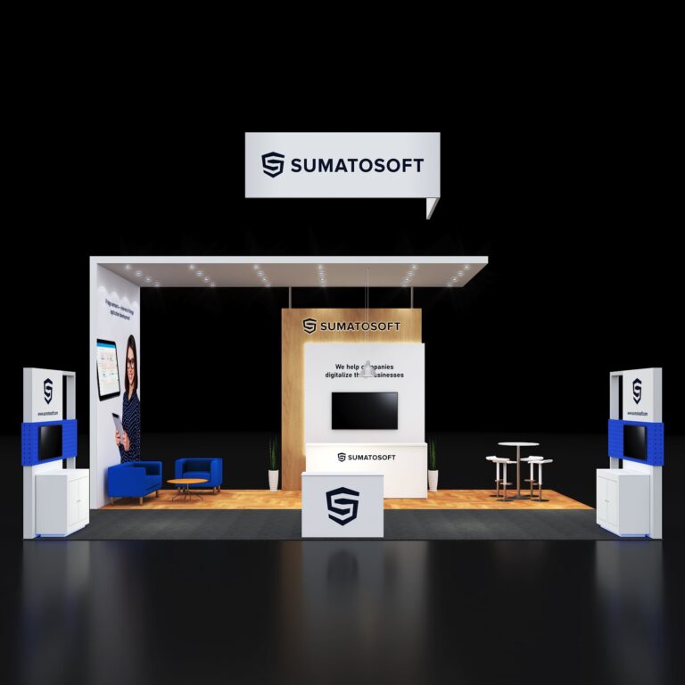 PE2030 159 — 20x30 trade show booth rental by Pure Exhibits