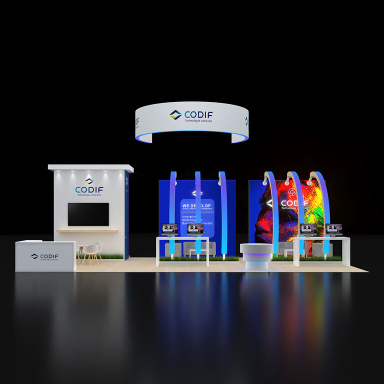PE2040 120 — 20x40 trade show booth rental by Pure Exhibits