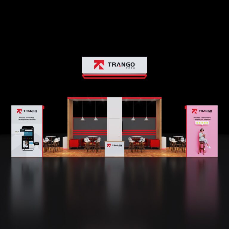 PE2040 121 — 20x40 trade show booth rental by Pure Exhibits