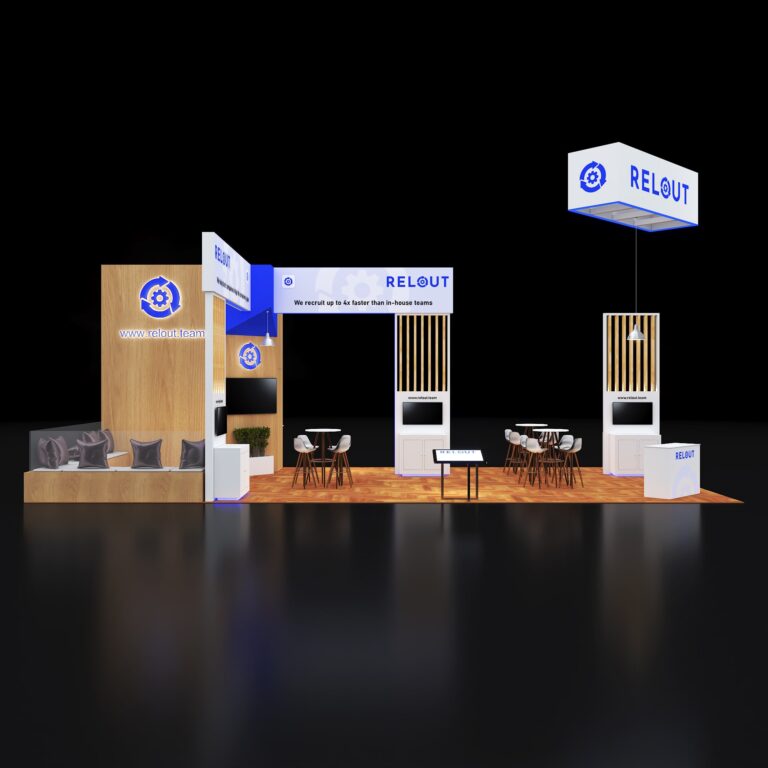 PE2040 122 — 20x40 trade show booth rental by Pure Exhibits