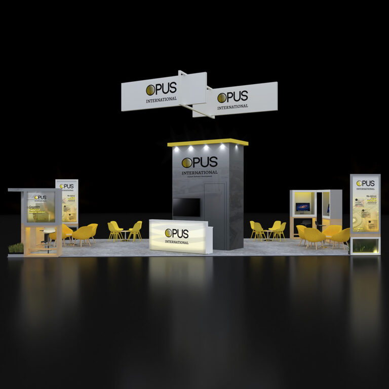 PE2040 124 — 20x40 trade show booth rental by Pure Exhibits