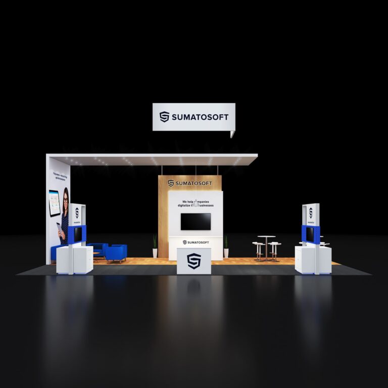 PE2040 125 — 20x40 trade show booth rental by Pure Exhibits