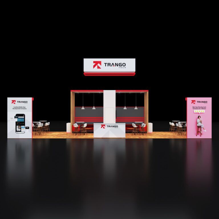 PE2050 123 — 20x50 trade show booth rental by Pure Exhibits