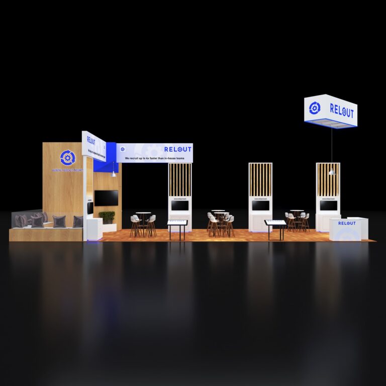 PE2050 124 — 20x50 trade show booth rental by Pure Exhibits