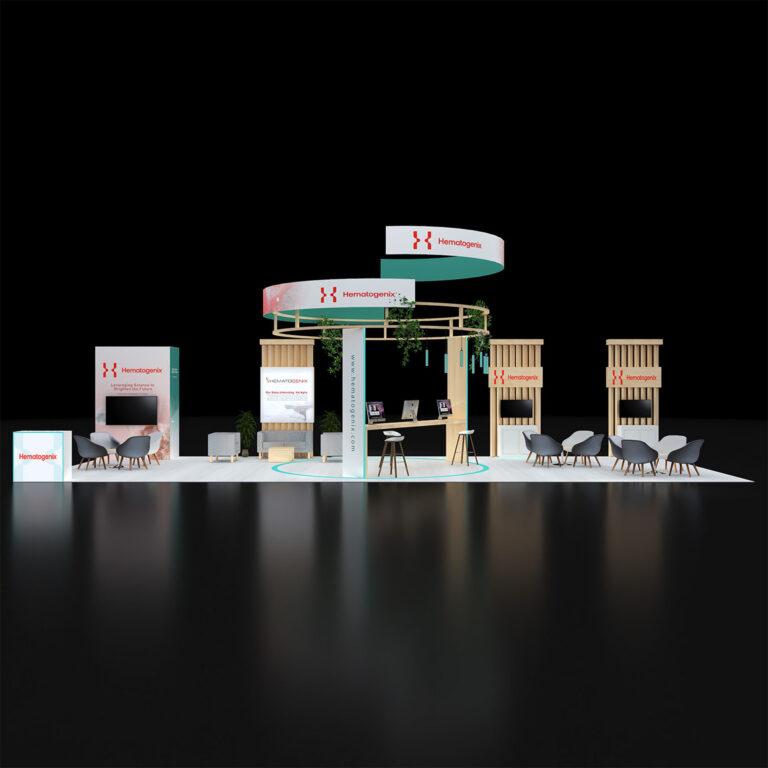 PE2050 125 — 20x50 trade show booth rental by Pure Exhibits