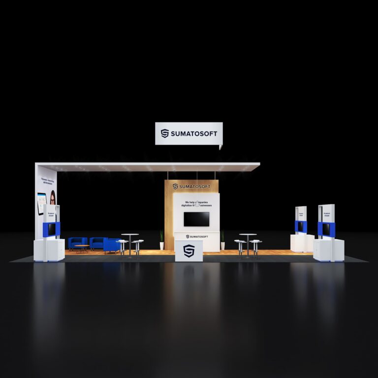PE2050 126 — 20x50 trade show booth rental by Pure Exhibits