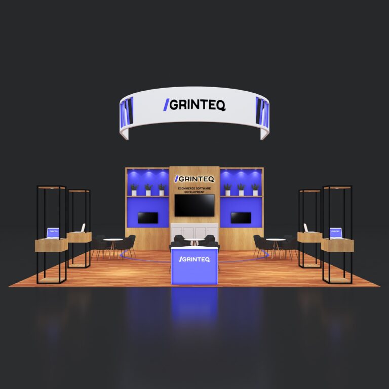 PE3030 146 — 30x30 trade show booth rental by Pure Exhibits