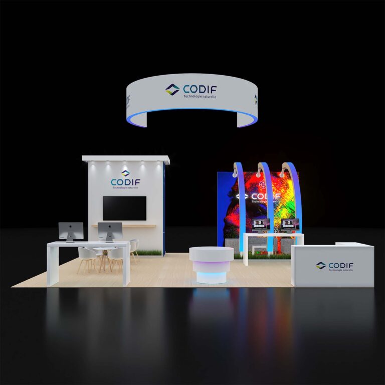 PE3030 149 — 30x30 trade show booth rental by Pure Exhibits