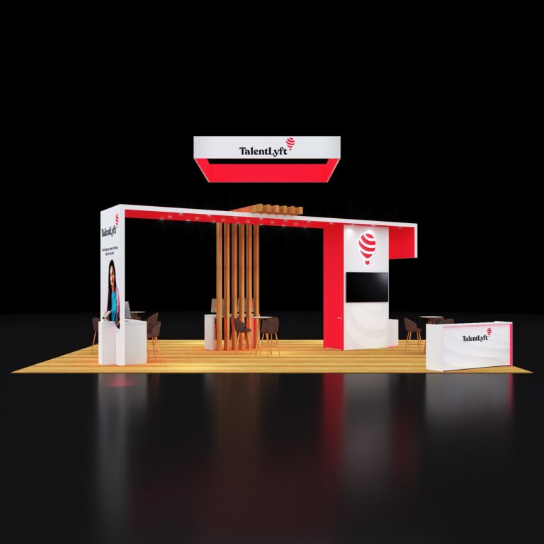 PE3040 121 — 30x40 trade show booth rental by Pure Exhibits