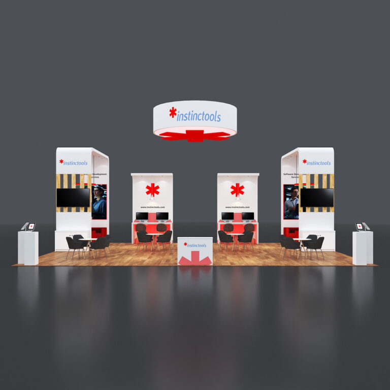 PE3040 122 — 30x40 trade show booth rental by Pure Exhibits