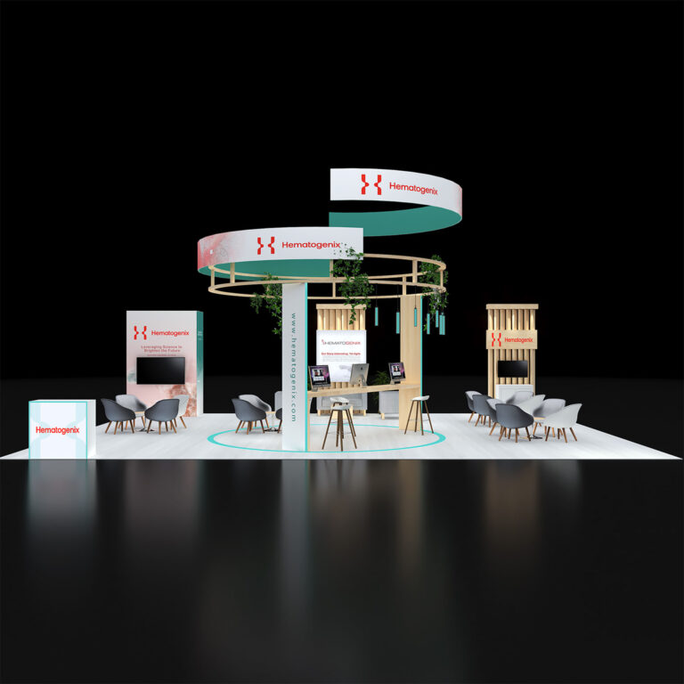 PE3040 126 — 30x40 trade show booth rental by Pure Exhibits