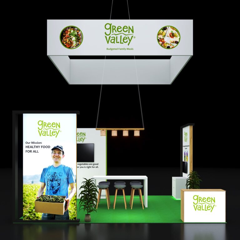 PE2020 193 — 20x20 trade show booth rental by Pure Exhibits