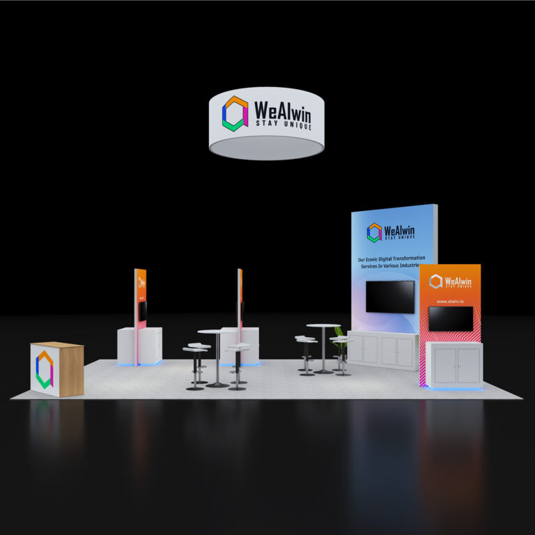 PE2030 163 — 20x30 trade show booth rental by Pure Exhibits