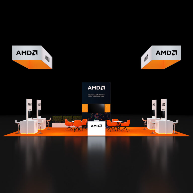 PE2040 126 — 20x40 trade show booth rental by Pure Exhibits