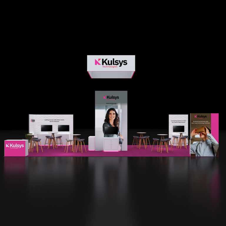 PE2040 135 — 20x40 trade show booth rental by Pure Exhibits