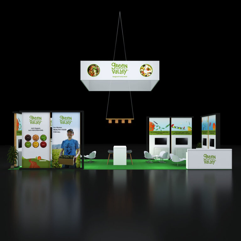PE2040 136 — 20x40 trade show booth rental by Pure Exhibits
