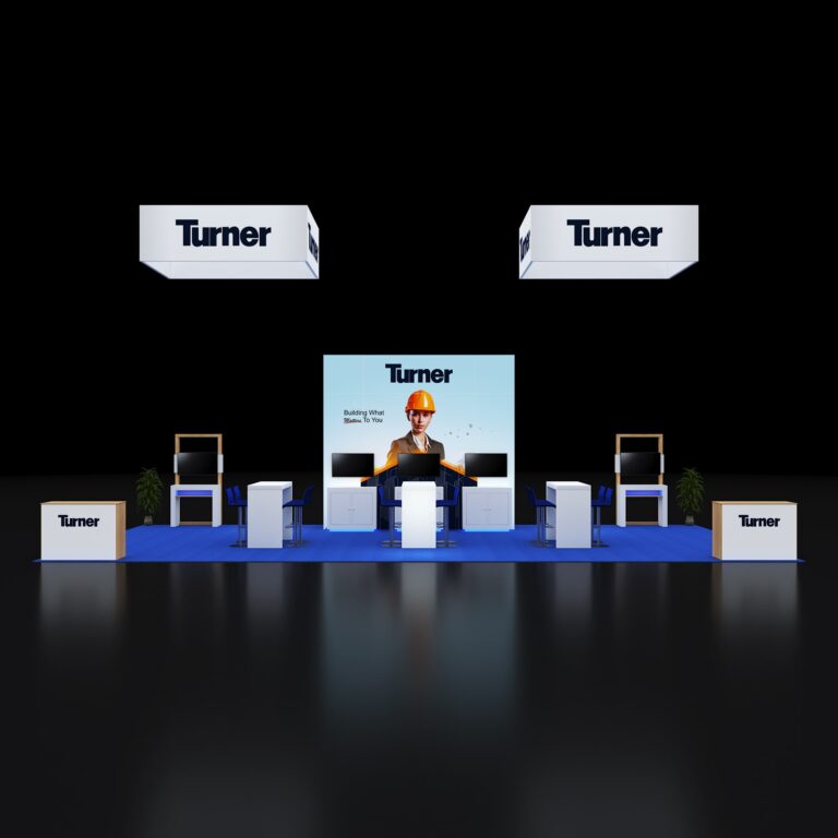 PE2040 141 — 20x40 trade show booth rental by Pure Exhibits