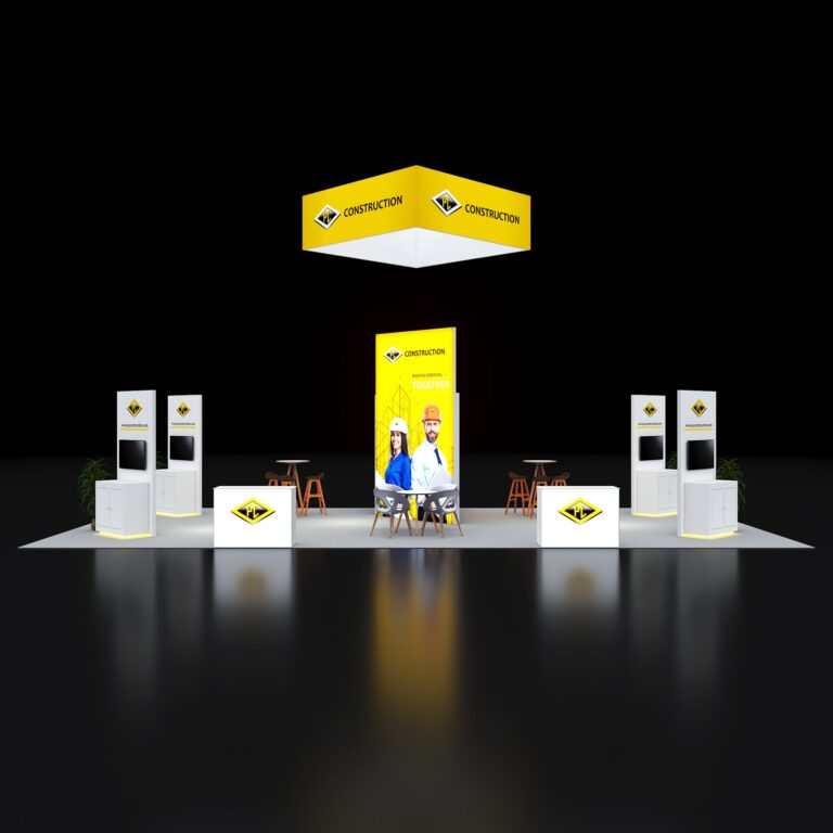PE2040 142 — 20x40 trade show booth rental by Pure Exhibits