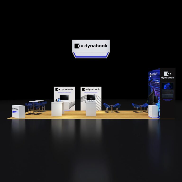 PE2040 144 — 20x40 trade show booth rental by Pure Exhibits