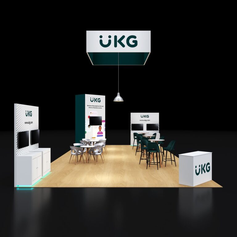 PE2040 145 — 20x40 trade show booth rental by Pure Exhibits