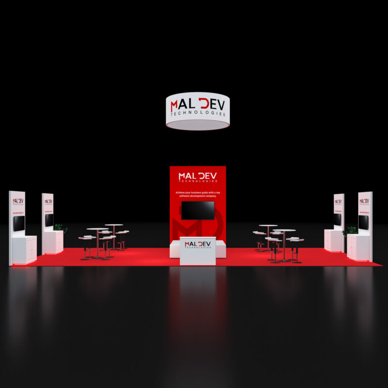 PE2040 128 — 20x40 trade show booth rental by Pure Exhibits