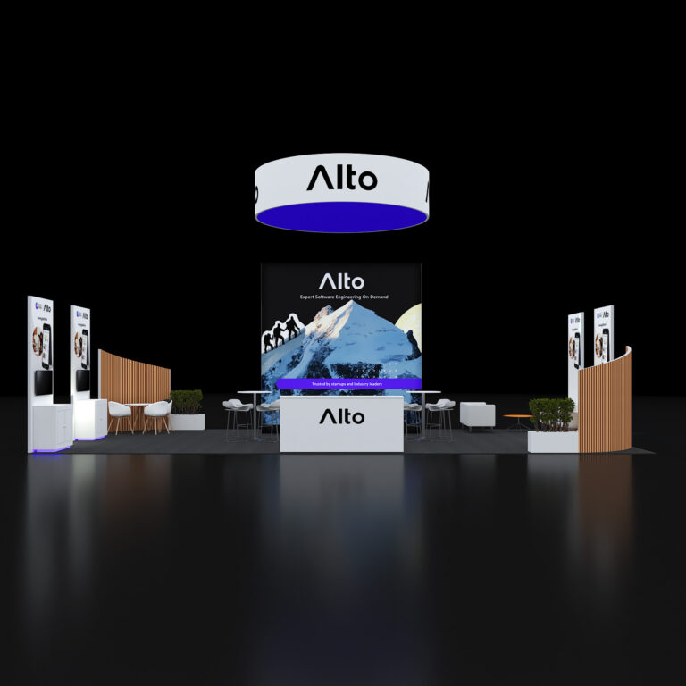 PE2040 133 — 20x40 trade show booth rental by Pure Exhibits