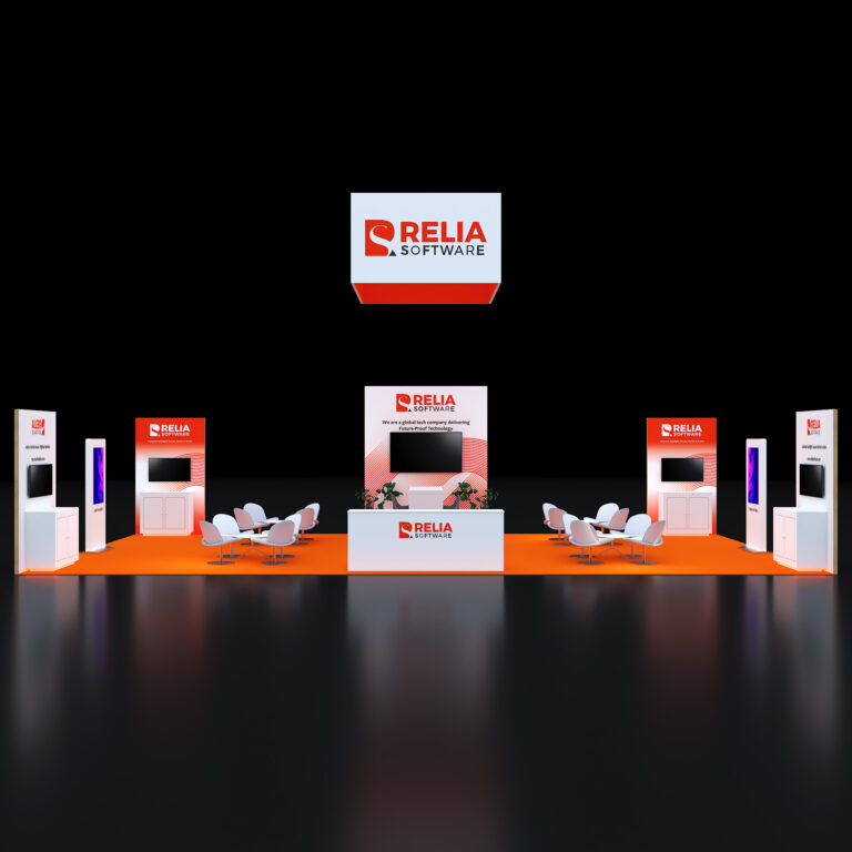 PE2040 134 — 20x40 trade show booth rental by Pure Exhibits