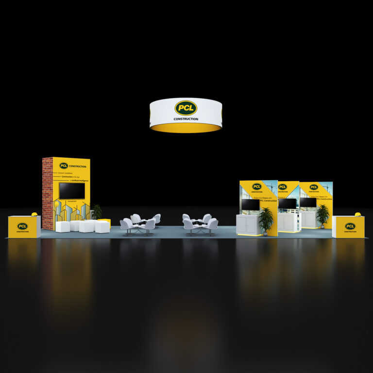 PE2050 132 — 20x50 trade show booth rental by Pure Exhibits