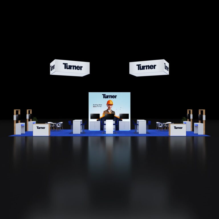 PE2050 135 — 20x50 trade show booth rental by Pure Exhibits