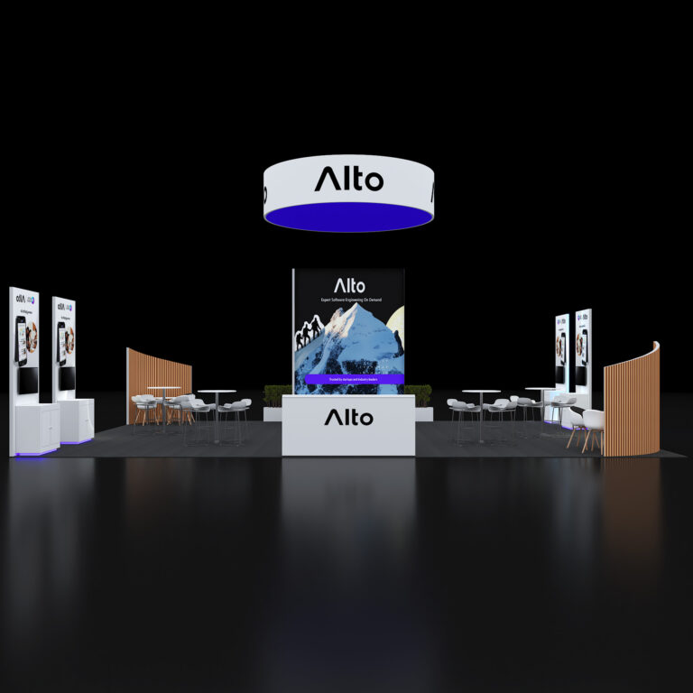 PE2050 130 — 20x50 trade show booth rental by Pure Exhibits