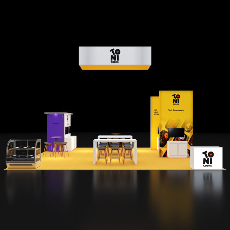 PE3030 166 — 30x30 trade show booth rental by Pure Exhibits