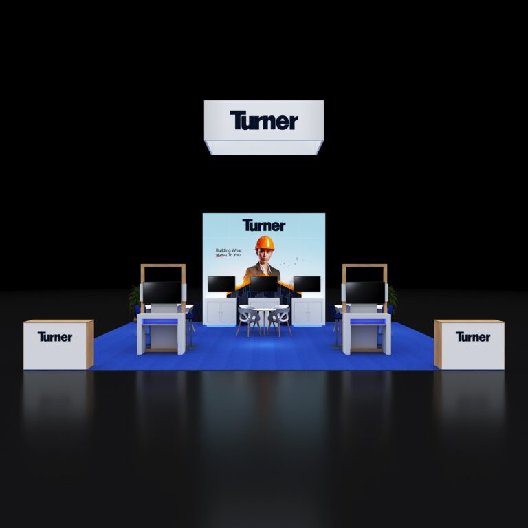 PE3030 170 — 30x30 trade show booth rental by Pure Exhibits