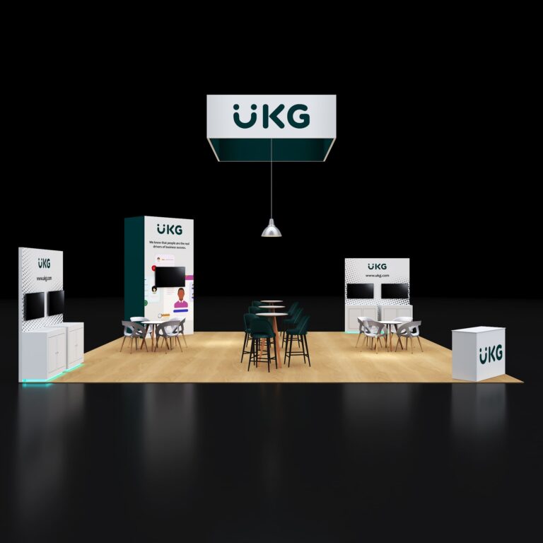 PE3030 174 — 30x30 trade show booth rental by Pure Exhibits