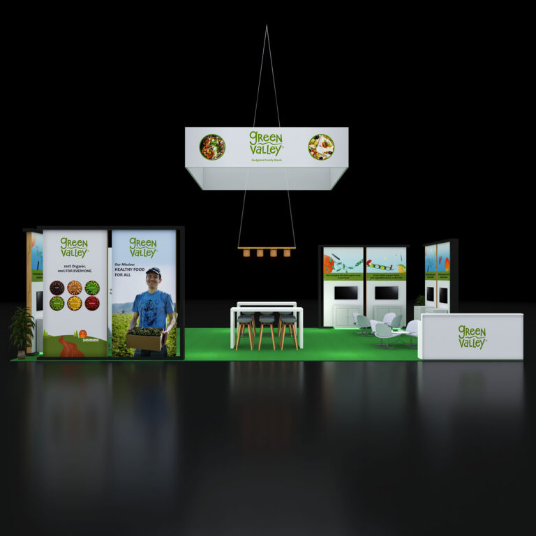 PE3040 134 — 30x40 trade show booth rental by Pure Exhibits