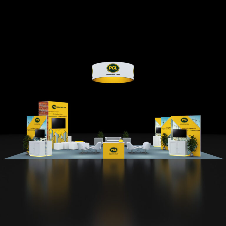 PE3040 136 — 30x40 trade show booth rental by Pure Exhibits