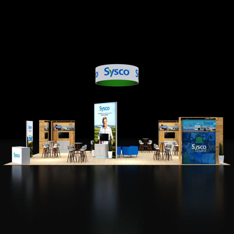 PE3040 137 — 30x40 trade show booth rental by Pure Exhibits