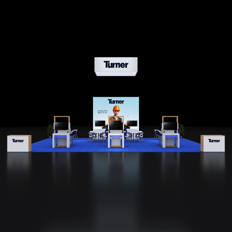 PE3040 139 — 30x40 trade show booth rental by Pure Exhibits