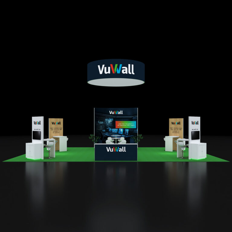 PE3040 129 — 30x40 trade show booth rental by Pure Exhibits