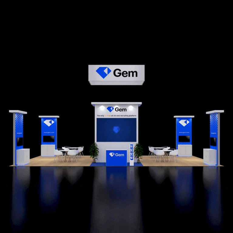 PE2040 146 — 20x40 trade show booth rental by Pure Exhibits