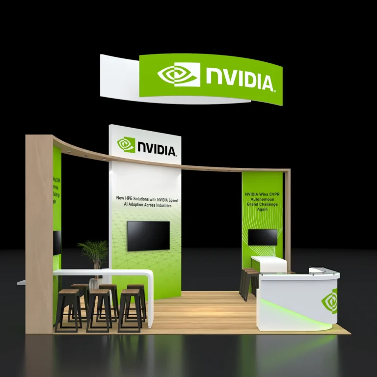 PE2020 237 — 20x20 trade show booth rental by Pure Exhibits