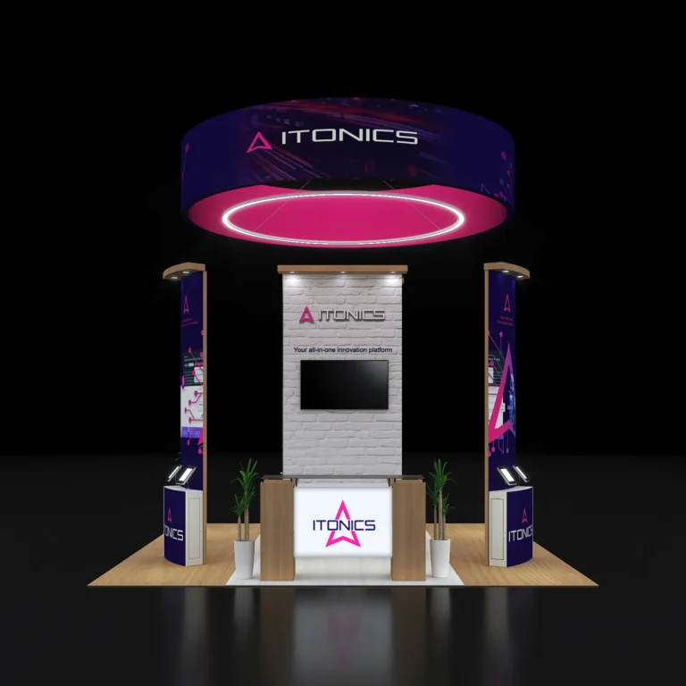 PE2020 240 — 20x20 trade show booth rental by Pure Exhibits